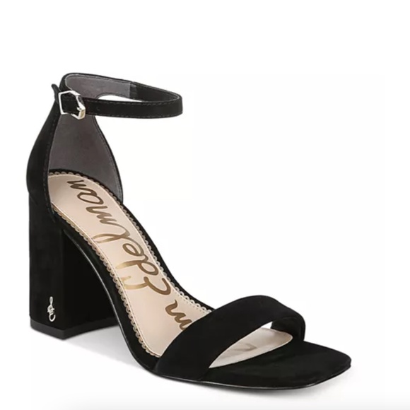 Black Suede Block Heel - Picture 1 of 7